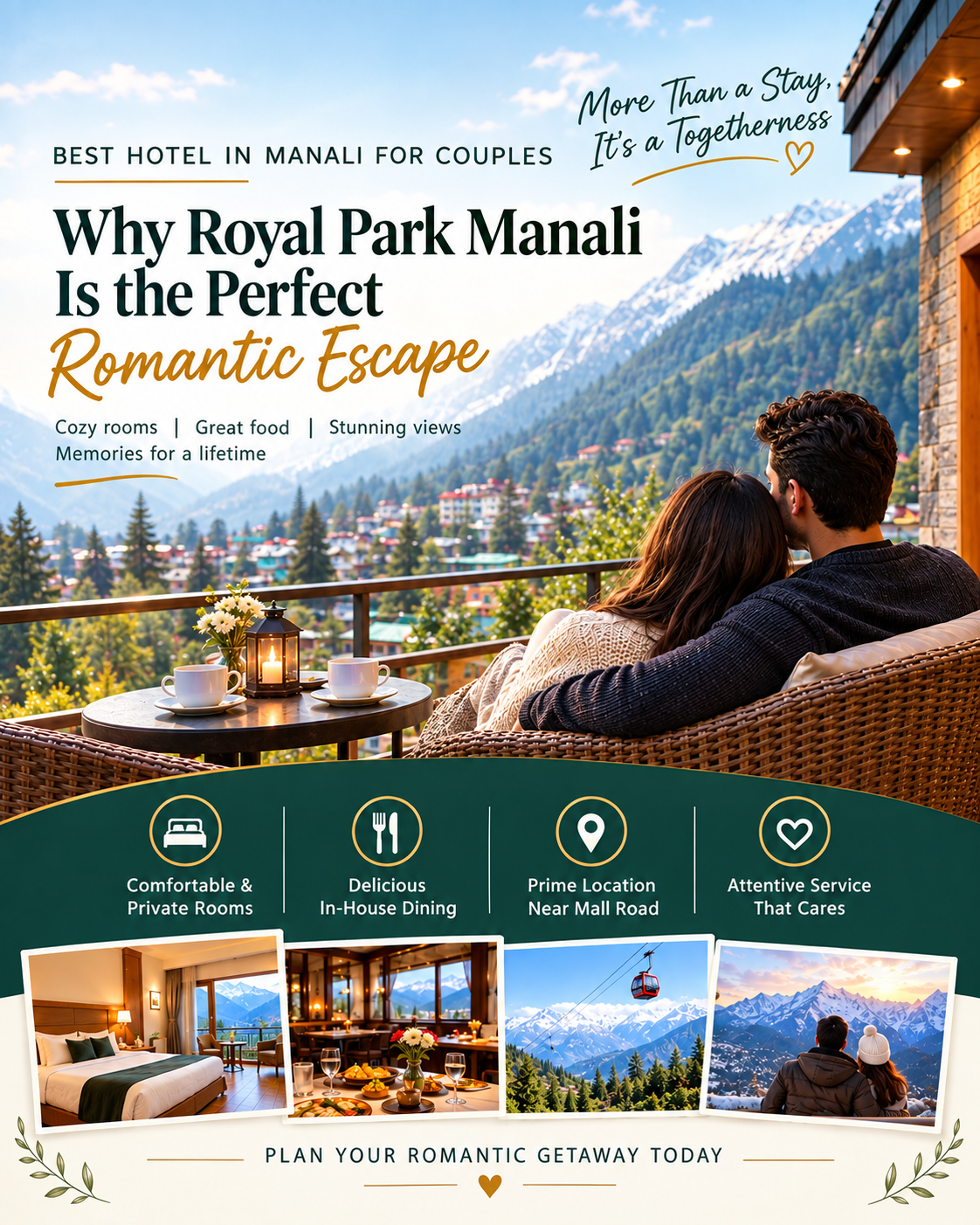 best hotel in Manali for couples with cozy romantic rooms