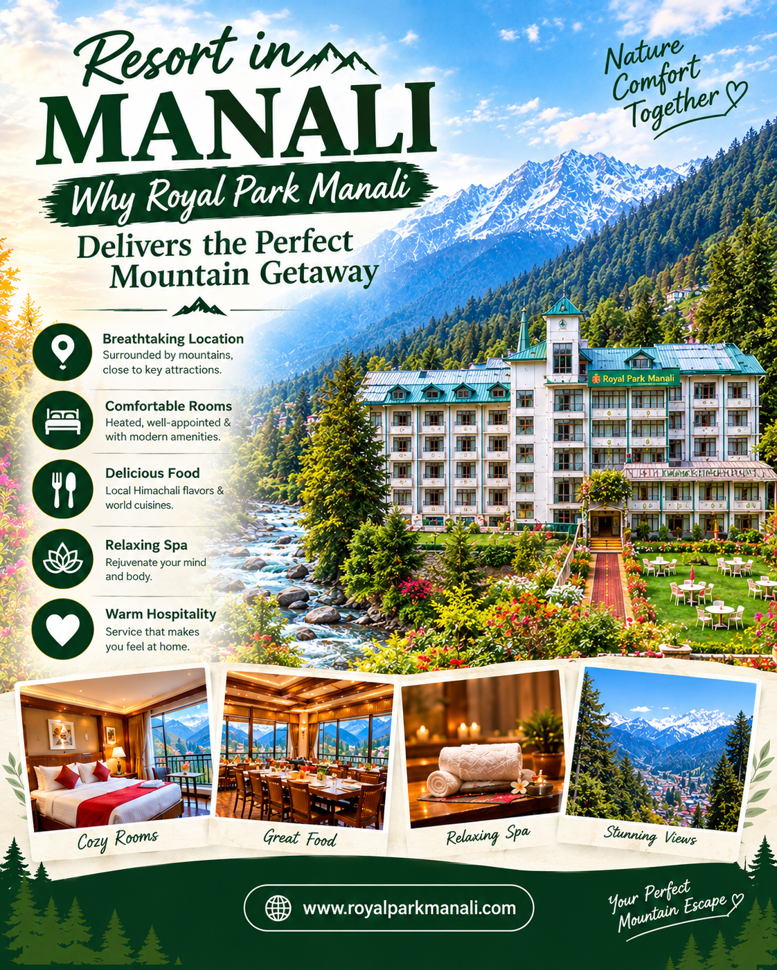 Royal Park Manali – resort in Manali with mountain views